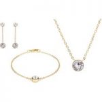 18K Yellow Gold-Plated Jewellery Set With Crystals From Swarovski for only £12.00