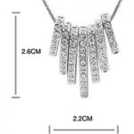 White Gold-Plated Embellished Hoop Necklace and Drop Earrings Set for only £14.99