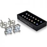 Set of 7 Stud Earrings Made With Crystals From Swarovski for only £9.99
