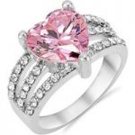 2.5ct Brilliant Cut Pink Simulated Sapphire Ring for only £16.99