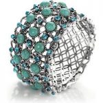 Regal Flower Turquoise Cuff Bracelet for only £7.99