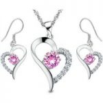 Swarovski Elements Crystal Heart Duo Set – 3 Colours for only £9.99
