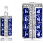 Silver Plated 2ct Blue Simulated Sapphire Pendant for only £15.99