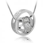 Crystal Hoop and Heart Necklace for only £9.99