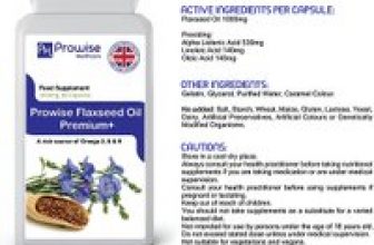 3-Month Supply of Prowise Flaxseed Oil Premium+ 1000mg – 90 Capsules for only £7.99