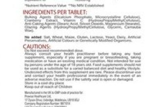 3-Month Supply of Cranberry Double-Strength 10,000mg & Vitamin C Capsules – 90 Tablets! for only £6.99