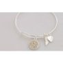Silver or Rose Gold Plated ‘Live The Dream’ Charm Bangle for only £9.99