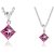 Set of 3 Squared Stud Earrings and Pendants with Crystals From Swarovski for only £12.99