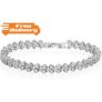 7ct Simulated Clear Sapphire Multi Link Bracelet for only £19.99