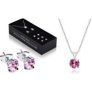 Set of 3 Round Earrings and Pendants Made With Crystals From Swarovski for only £9.99