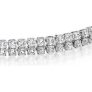 18K White Gold-Plated Tennis Bracelet with Clear CZ Crystals for only £15.99