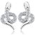 925 Sterling Silver Snake Style Zircon Stud Earrings for only £6.99