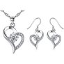 Simulated Crystal Heart-Shaped Jewellery Set for only £12.99