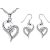Simulated Crystal Heart-Shaped Jewellery Set for only £12.99