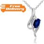 Brilliant Cut Blue Simulated Sapphire Pendant for only £14.00