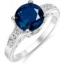 18K Gold Plated 2.33ct. Simulated Sapphire Ring – 4 Sizes for only £15.99