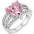 2.5ct Brilliant Cut Pink Simulated Sapphire Ring for only £16.99