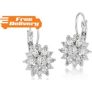 Marquis-Cut Rhodium-Plated Drop Earrings for only £15.99