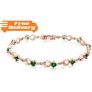 Rose Gold Plated Bracelet with Simulated Emeralds for only £16.99