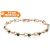 Rose Gold Plated Bracelet with Simulated Emeralds for only £16.99