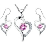 Swarovski Elements Crystal Heart Duo Set – 3 Colours for only £9.99