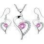 Swarovski Elements Crystal Heart Duo Set – 3 Colours for only £9.99