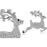 Simulated Crystal Reindeer Brooch for only £5.99