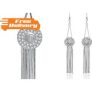 18K White Gold-Plated Tassle Earrings for only £12.99