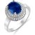2ct Simulated Sapphire Ring With 18K White Gold Plating – 4 Sizes for only £18.00