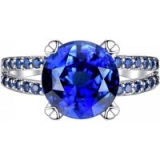 2.33ct Blue Simulated Sapphire Double Ring + FREE Earrings! for only £19.99