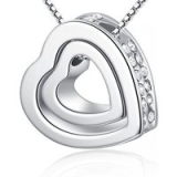 Double Heart Pendant Set for only £9.99