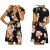 Black Floral Print Wrap Dress for only £9.00